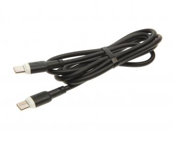 299 р. Кабель USB Type C-USB Type C 1м XO (nb208b black). Увеличить фотографию 1