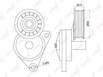 3 899 р. Ролик приводного ремня FORD Focus 1,Mondeo натяжителя LYNX (pt3011). Увеличить фотографию 1