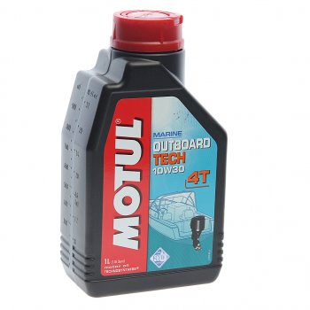 1 599 р. Масло моторное для 4-х тактных двигателей лодок OUTBOARD Tech 4T 10W30 псинт.1л MOTUL (106453). Увеличить фотографию 1