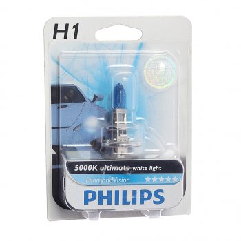 1 169 р. Лампа 12V H1 55W P14.5s блистер (1шт.) Diamond Vision PHILIPS (12258dvb1). Увеличить фотографию 1