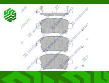 1 399 р. Колодки тормозные передние (4шт.) SANGSIN  Toyota Celica  T230 (1999-2006). Увеличить фотографию 1
