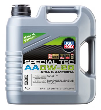 6 449 р. Масло моторное SPECIAL TEC AA SN ILSAC GF-5 0W20 синт.4л LIQUI MOLY (9705). Увеличить фотографию 1