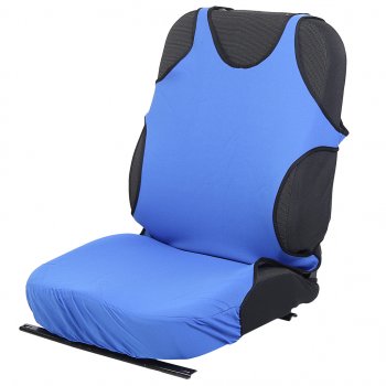 1 169 р. Универсальные чехлы сидений (майка, 9 предм.полиэстер) Standart PREMIER Mitsubishi ASX 2-ой рестайлинг (2017-2020) (синие). Увеличить фотографию 4