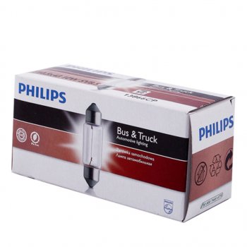 92 р. Лампа 24V C10W SV8.5-8 43мм PHILIPS (13866cp). Увеличить фотографию 1