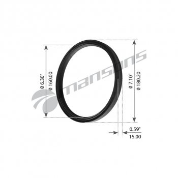 299 р. Сальник SAF ступицы (160х180х15) MANSONS (gr125). Увеличить фотографию 1