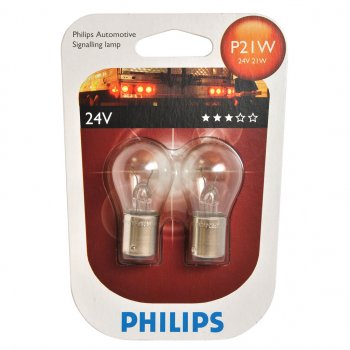 259 р. Лампа 24V P21W BA15s блистер (2шт.) PHILIPS (13498b2). Увеличить фотографию 1