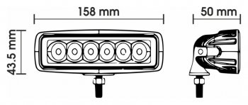 1 019 р. Фара светодиодная 10-30V 18W 165х80х55мм дальний свет ВЫМПЕЛ (5180). Увеличить фотографию 3