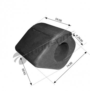 165 р. Втулка стабилизатора MERCEDES 809-914 переднего центральная (28х60х60мм) ромбик MANSONS (700.111). Увеличить фотографию 1