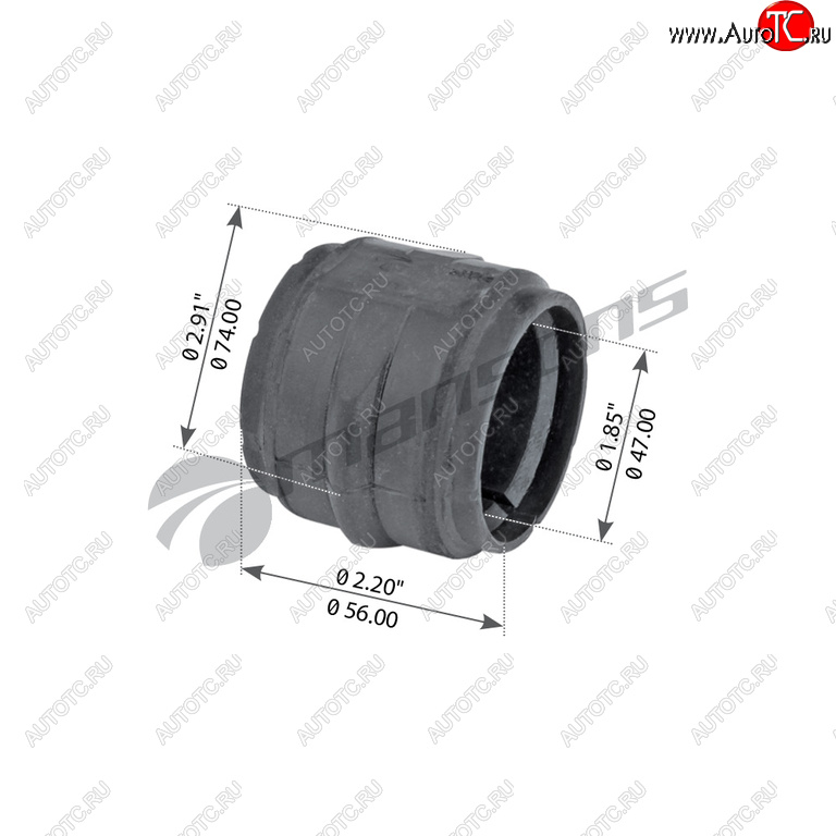 249 р. Втулка стабилизатора MERCEDES Actros переднего центральная (47х66х56.50) MANSONS (700.117)