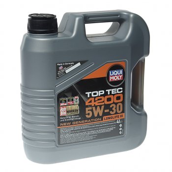 7 749 р. Масло моторное TOP TEC 4200 5W30 синт.4л LIQUI MOLY (3715). Увеличить фотографию 1