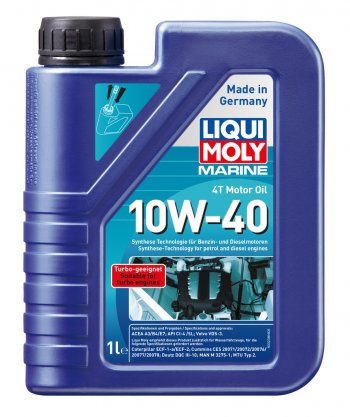 1 699 р. Масло моторное для 4-х тактных двигателей MARINE MOTOROIL 10W40 псинт.1л LIQUI MOLY (25012). Увеличить фотографию 1