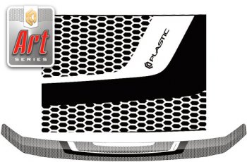 2 059 р. Дефлектор капота CA-Plastic  Mazda CX-8  KG2P KG5P (2017-2022) (Серия Art белая). Увеличить фотографию 1
