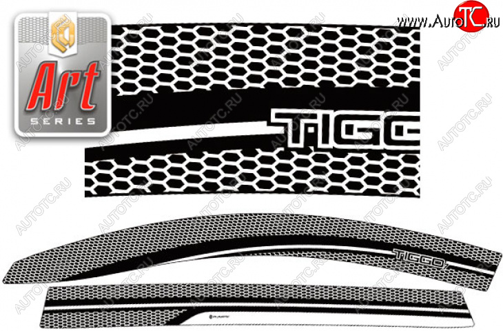 2 059 р. Дефлектора окон CA-Plastic  Chery Tiggo 7 Pro Max  T1E (2022-2024) (Серия Art серебро)