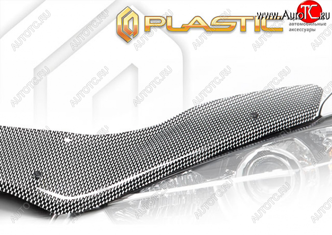 2 899 р. Дефлектор капота (exclusive) CA-Plastic  FAW Bestune T99 (2023-2024) (Шелкография карбон серебро)