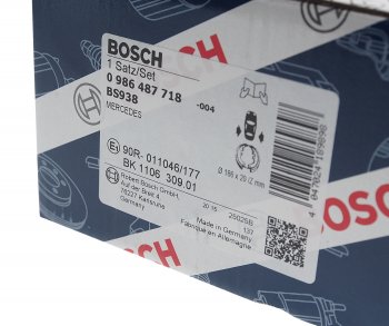 3 499 р. Колодки тормозные MERCEDES Viano,Vito (W639) задние барабанные (4шт.) BOSCH BOSCH 0986487718 (0986487718). Увеличить фотографию 4