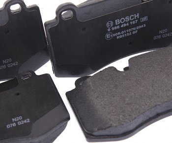 3 199 р. Колодки тормозные MERCEDES E (W211),S (W221),CL (C216) передние (4шт.) BOSCH BOSCH 0986494167 (0986494167). Увеличить фотографию 2