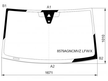 11 249 р. Стекло лобовое (Камера Датчик дождя Молдинг) Volkswagen Transporter 19-  California 20-22  Carav (8579AGNCMVZ LFW/X). Увеличить фотографию 1