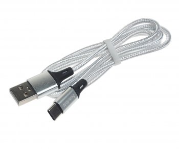 299 р. Кабель USB Type C 1м FAISON FAISON hx14 alum silver (hx14 alum silver). Увеличить фотографию 1