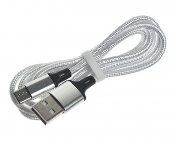 193 р. Кабель micro USB 1м FAISON (hx14 alum white). Увеличить фотографию 1