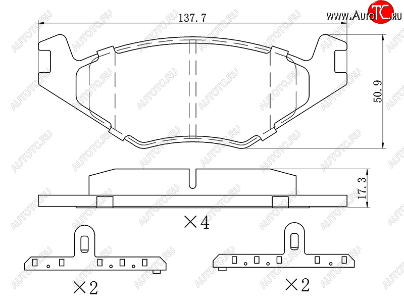 1 149 р. Колодки тормозные перед FL-FR SAT  Volkswagen Jetta  А2 - Polo  3