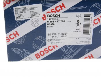 3 269 р. Колодки тормозные SUZUKI Grand Vitara (05-) задние барабанные (4шт.) BOSCH (0986487756). Увеличить фотографию 4