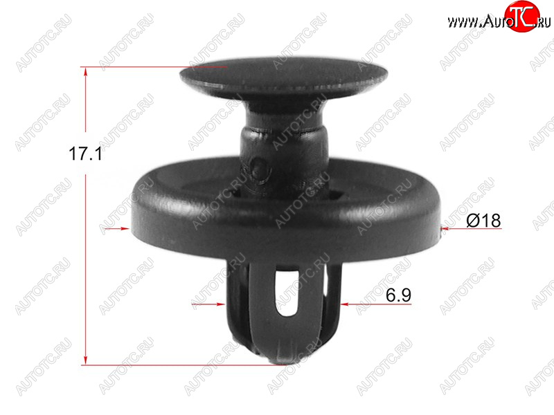 11 р. Клипса защиты бампера TOYOTALEXUSSUBARU (1 шт.) (ST-KJ-323)