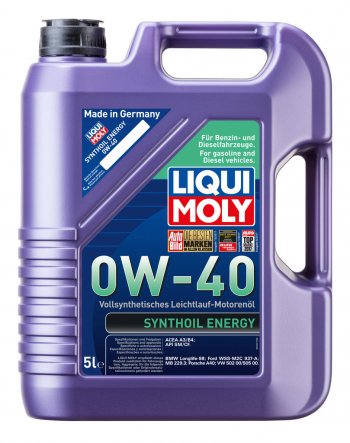 8 999 р. Масло моторное SYNTHOIL ENERGY 0W40 синт.5л LIQUI MOLY (9515). Увеличить фотографию 1