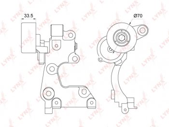 7 249 р. Натяжитель приводного ремня TOYOTA Land Cruiser Prado (J120) (1GR-FE) LYNX (pt3227). Увеличить фотографию 2