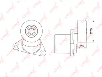 3 499 р. Натяжитель приводного ремня HYUNDAI Tucson (TCI) KIA Sportage (TCI) LYNX (pt3201). Увеличить фотографию 1