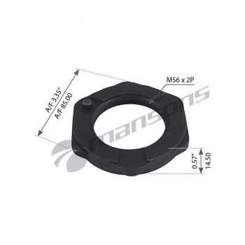 339 р. Гайка SAF ступицы M56х2мм (SW85) MANSONS (600.162). Увеличить фотографию 1