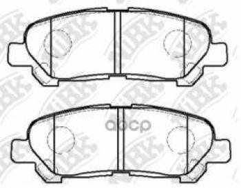 Колодки тормозные задние (4шт.) NIBK Toyota (Тойота) Corolla (Королла)  E210 (2018-2022) E210 седан дорестайлинг, универсал дорестайлинг, хэтчбэк 5 дв. дорестайлинг