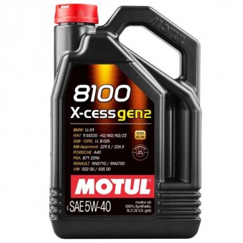 6 399 р. Масло моторное 8100 X-CESS GEN2 5W40 синт.5л MOTUL (111682). Увеличить фотографию 1