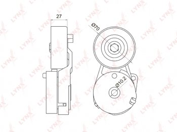 4 279 р. Натяжитель приводного ремня NISSAN Qashqai,X-Trail (T31) (2.0) LYNX (pt3029). Увеличить фотографию 1