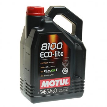 5 699 р. Масло моторное 8100 ECO-LITE 5W30 синт.4л MOTUL (108213). Увеличить фотографию 1