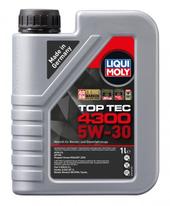 1 899 р. Масло моторное TOP TEC 4300 5W30 синт.1л LIQUI MOLY (2323). Увеличить фотографию 1