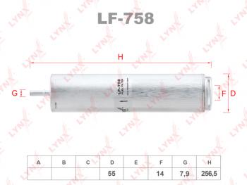 2 199 р. Фильтр топливный BMW 1 (F20,F21),3 (F30,F31,F34) (11-) (1.42.0) LYNX (lf758). Увеличить фотографию 1