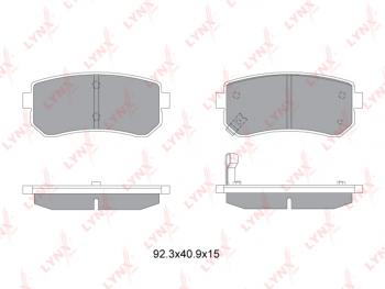 989 р. Колодки тормозные задние (4шт.) LYNX Hyundai I30 FD универсал дорестайлинг (2007-2010). Увеличить фотографию 2