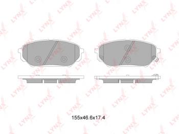 1 999 р. Колодки тормозные передние(4шт.) LYNX  Hyundai IX55  EN (2006-2013), KIA Sportage ( 3 SL,  4 QL,  5 NQ5) (2010-2024). Увеличить фотографию 2