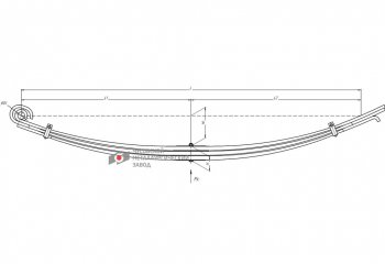 33 999 р. Рессора МАЗ-6430 передняя (3 листа) с втулкой L=2100мм ЧМЗ (6430-2902012-01-10). Увеличить фотографию 7