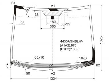 7 749 р. Стекло лобовое (Обогрев щеток) Hyundai ix20 10-19  Kia Venga 10-17 (4435AGNBLHV). Увеличить фотографию 1