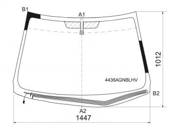 7 999 р. Стекло лобовое (Обогрев щеток) Kia Cerato 08-13  Forte 08-13 (4436AGNBLHV). Увеличить фотографию 1