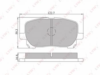 1 589 р. Колодки тормозные передние (4шт.) LYNX  Toyota Avalon ( 2,  3) - Matrix  E130. Увеличить фотографию 1