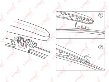 1 159 р. Щетка стеклоочистителя 330мм задняя Rear LYNX LYNX lr33v (lr33v). Увеличить фотографию 2