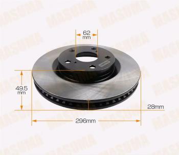 4 599 р. Диск тормозной TOYOTA Camry (06-11-),Rav 4 (06-) LEXUS IS250 передний (1шт.) MASUMA (bd1229). Увеличить фотографию 1