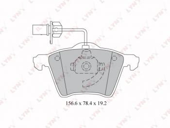 2 599 р. Колодки тормозные передние(4шт.) LYNX  Ford Galaxy ( 2,  CK,CD390) (2006-2019), Volkswagen Sharan ( 7M8,  7M9,  7M6,  MK2,7N) (1995-2015). Увеличить фотографию 1