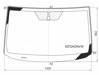 5 699 р. Стекло лобовое Toyota RAV4 (XA30) 05-13 (8372AGNVW). Увеличить фотографию 1