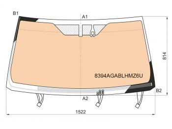 35 649 р. Стекло лобовое (Обогрев полный Датчик дождя Молдинг) Toyota Land Cruiser Prado (J150) 17-24  Lexu (8394AGABLHMZ6U). Увеличить фотографию 1