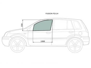 2 299 р. Стекло боковое опускное (Спереди/ Слева/ Цвет зеленый) Ford Fusion 02-12 XYG FUSION FD/LH, fusionfdlh (FUSION FD/LH). Увеличить фотографию 1