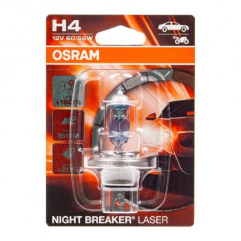 1 179 р. Лампа 12V H4 6055W P43t +150% 4050K блистер (1шт.) Night Breaker Laser OSRAM (64193nl-01b). Увеличить фотографию 1