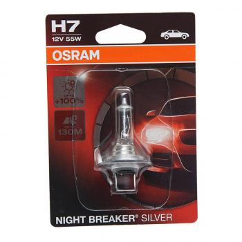 939 р. Лампа 12V H7 55W PX26d +100% блистер (1шт.) Night Breaker Silver OSRAM (64210nbs-01b). Увеличить фотографию 1